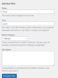 manual filter category attribution