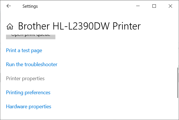 Printer Properties